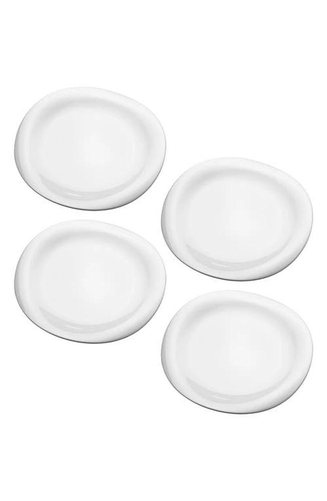 Georg Jensen Set of 4 Cobra Porcelain Dinner Plates in White at Nordstrom