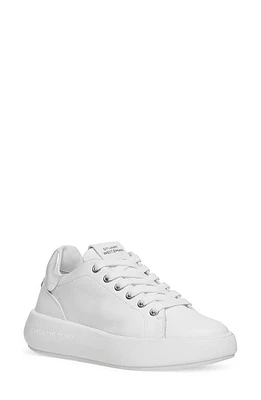 Stuart Weitzman Pro Sleek Sneaker White/Silver Leather at Nordstrom,