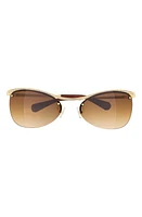 Swarovski 63mm Gradient Irregular Sunglasses in Gold at Nordstrom