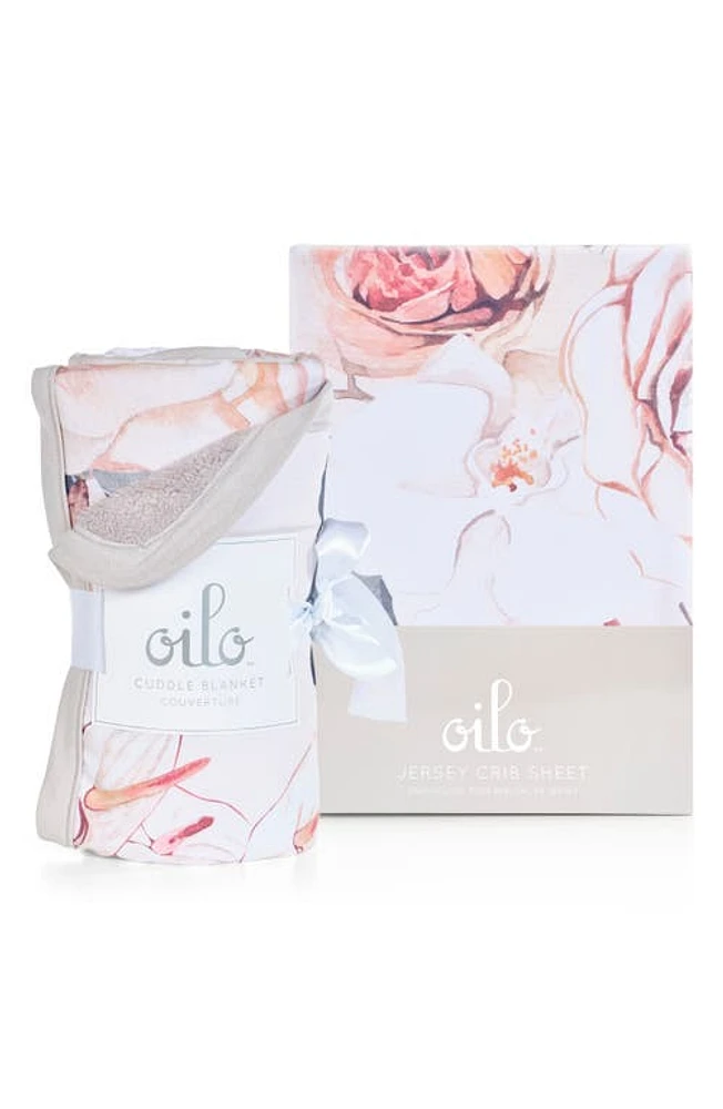 Oilo Bella Cuddle Blanket & Fitted Crib Sheet Set in Vintage Bloom at Nordstrom