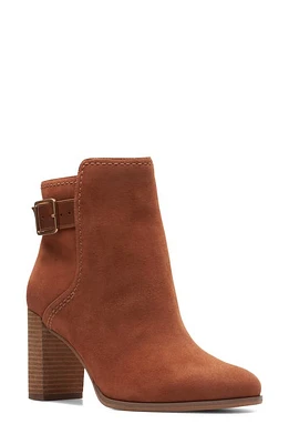 Clarks(r) Freva85 Buckle Bootie in Caramel Suede at Nordstrom, Size 9