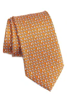 ZEGNA TIES Quadri Bird Mulberry Silk Tie in Orange at Nordstrom