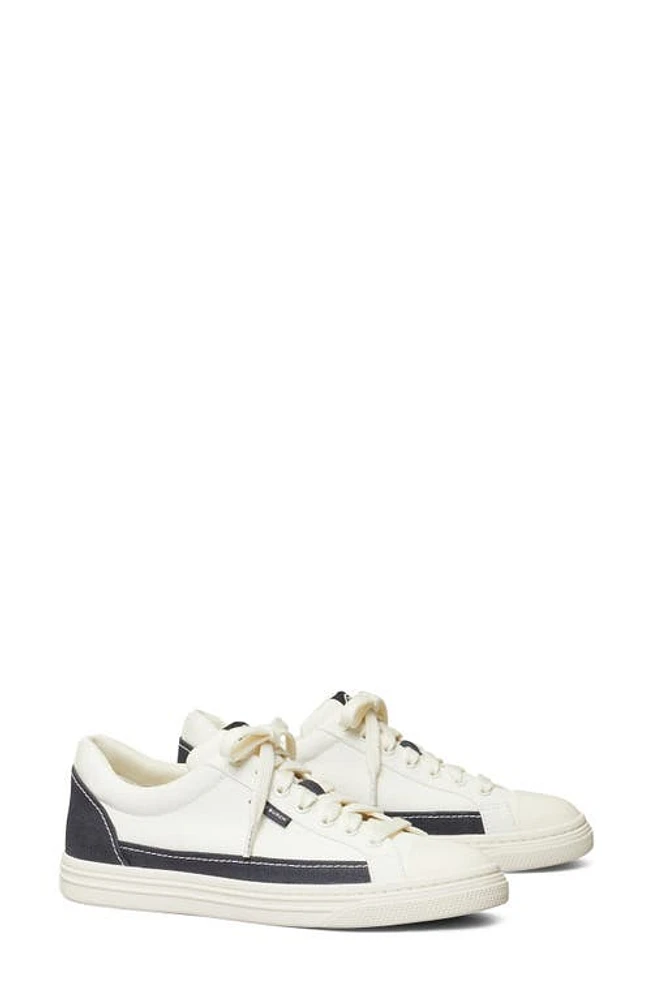 Tory Burch Classic Court Sneaker in Perfect Navy/Ivory Canvas at Nordstrom, Size 6