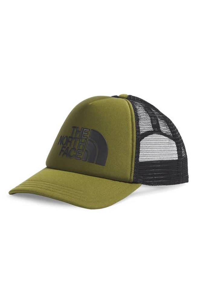 The North Face Logo Trucker Hat in Forest Olive/Tnf Black at Nordstrom