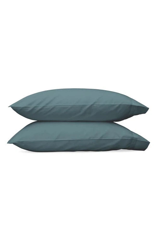 Matouk Nocturne 600 Thread Count Set of 2 Pillowcases in Deep Jade at Nordstrom