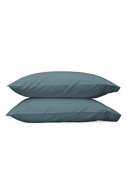 Matouk Nocturne 600 Thread Count Set of 2 Pillowcases in Deep Jade at Nordstrom