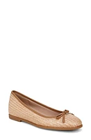 Naturalizer Essential Skimmer Flat Tan Straw Fabric at Nordstrom,