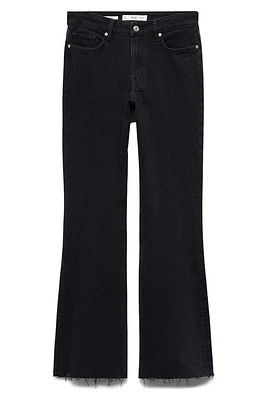 MANGO Flare Jeans Black Denim at Nordstrom,