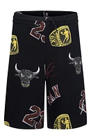 Jordan Kids' Essentials Print Fleece Shorts Black at