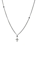 Mr. Ettika Ettika Men's Cross Pendant Necklace in Silver at Nordstrom