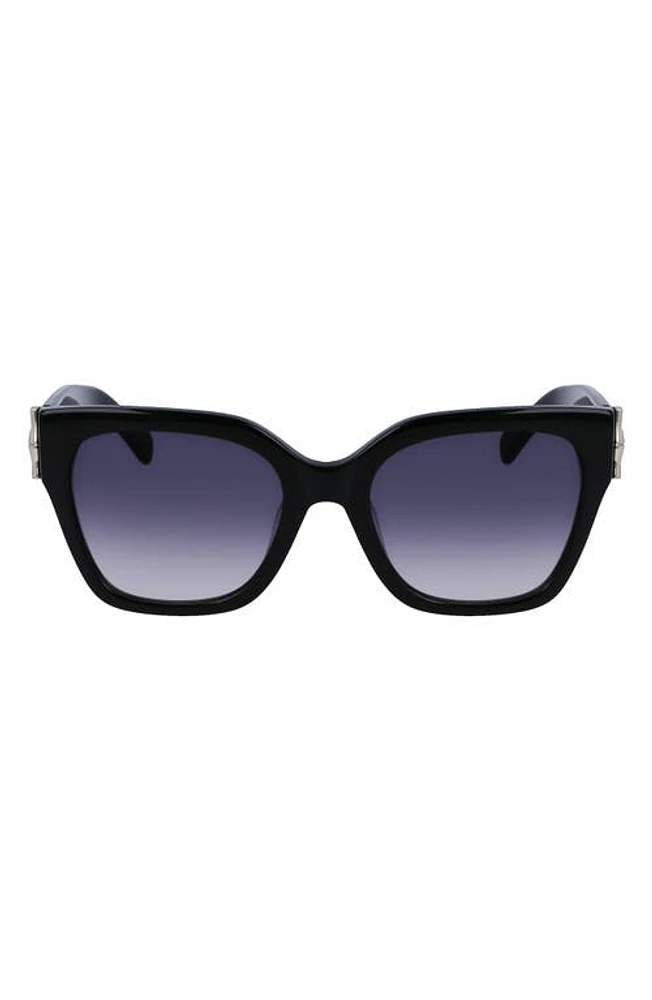 Longchamp 55mm Rectangular Sunglasses in Black at Nordstrom