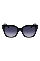 Longchamp 55mm Rectangular Sunglasses in Black at Nordstrom