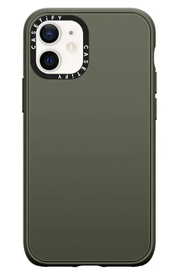 CASETiFY Solid Impact iPhone 12 Mini Case in Matte Olive at Nordstrom