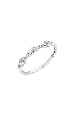 Bony Levy Getty Floral Diamond Stacking Ring 18K White Gold at Nordstrom,