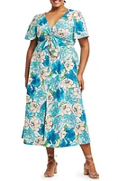 Estelle Nadja Floral Cotton Midi Dress Print at Nordstrom,