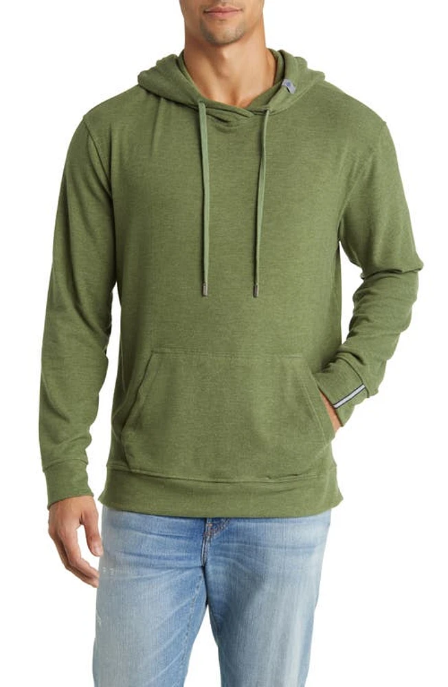 Stone Rose Performance Tech Fleece Hoodie Sage at Nordstrom,