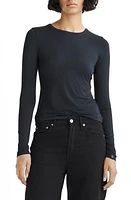 rag & bone ICONS Luca Slim Fit Long Sleeve Top Black at Nordstrom,