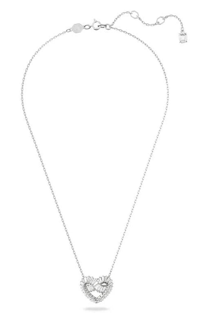 Swarovski Matrix Woven Crystal Heart Pendant Necklace in Silver at Nordstrom