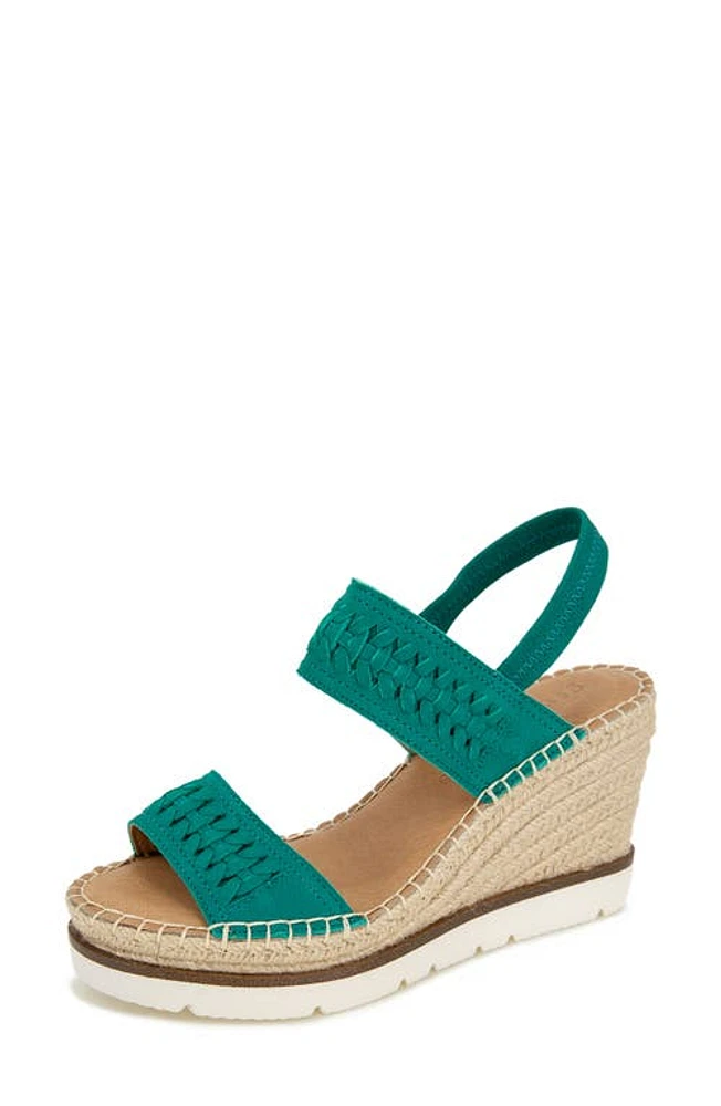 Gentle Souls Signature Elyssa Strappy Espadrille Sandal Emerald Green Nubuck at Nordstrom,