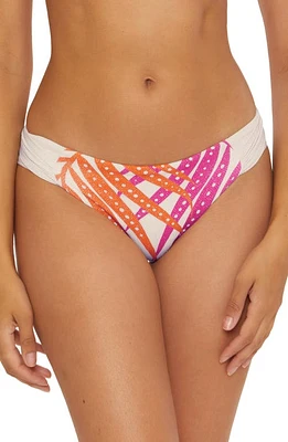 Trina Turk Sheer Tropics Metallic Hipster Bikini Bottoms in Multi at Nordstrom, Size 12