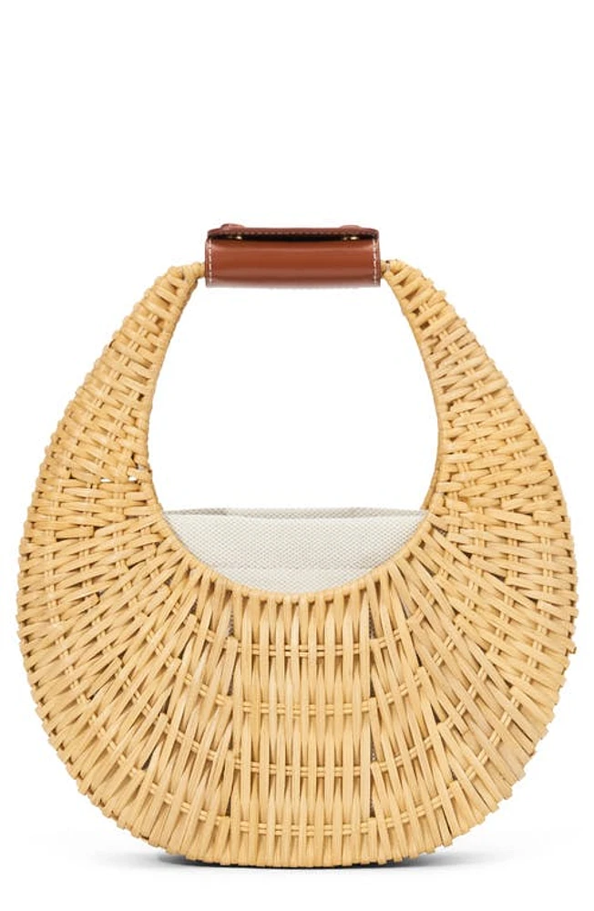 STAUD Mini Moon Wicker Bag in Natural at Nordstrom