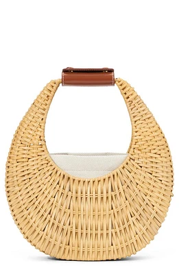 STAUD Mini Moon Wicker Bag in Natural at Nordstrom