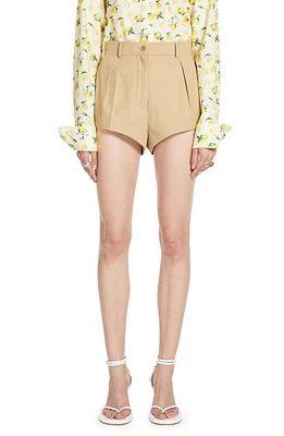 SPORTMAX Pleated Shorts Beige at Nordstrom,