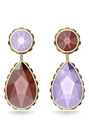 Swarovski Orbita Mismatched Crystal Drop Earrings in Violet at Nordstrom