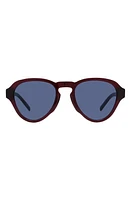 Givenchy GV Day 51mm Pilot Sunglasses in Shiny Bordeaux /Blue at Nordstrom