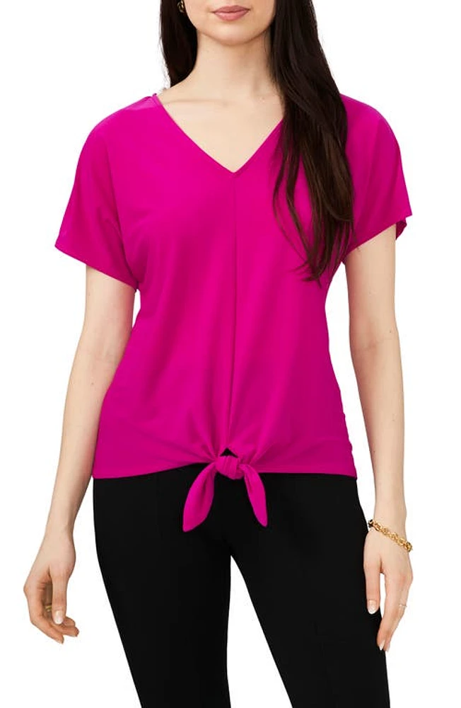 Chaus V-Neck Tie Front Top at Nordstrom,