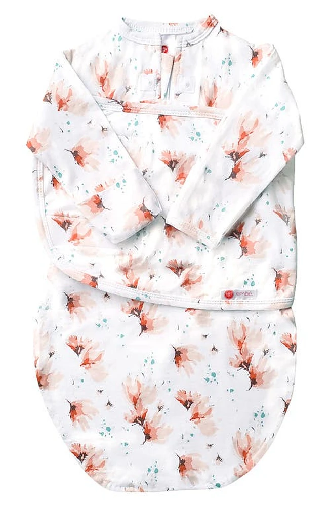 embé 2-Way Swaddle in Blush Blossom at Nordstrom, Size 0-3 M