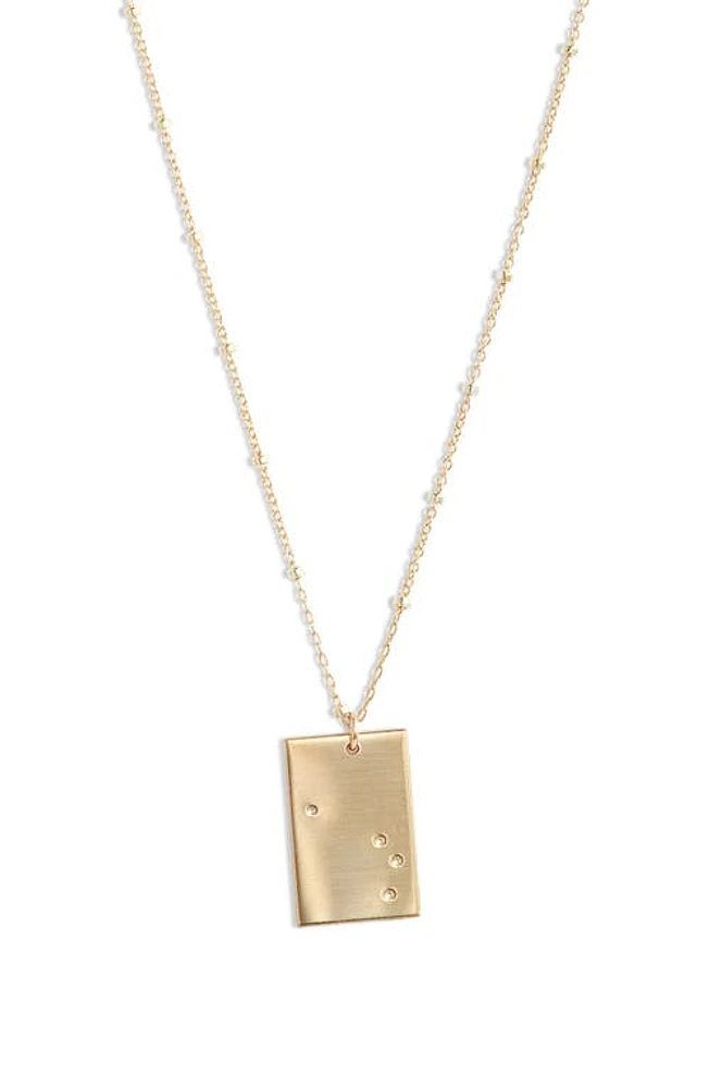 Set & Stones Zodiac Constellation Pendant Necklace in Gold - Aries at Nordstrom, Size 20