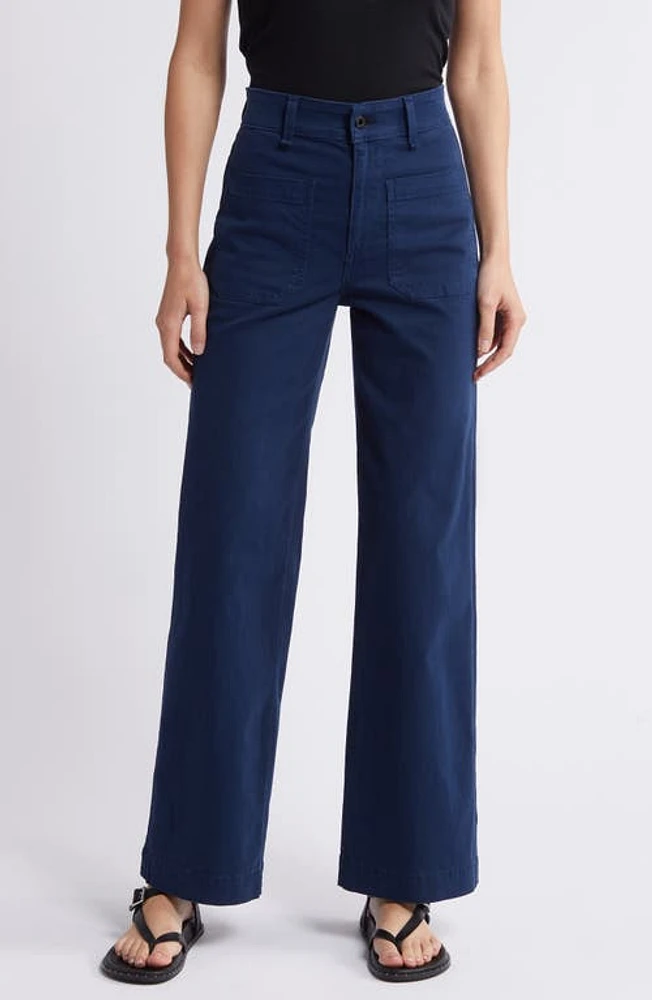 ASKK NY Sailor Wide Leg Twill Utility Pants at Nordstrom,