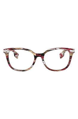 burberry 51mm Cat Eye Optical Glasses in Red Multi at Nordstrom