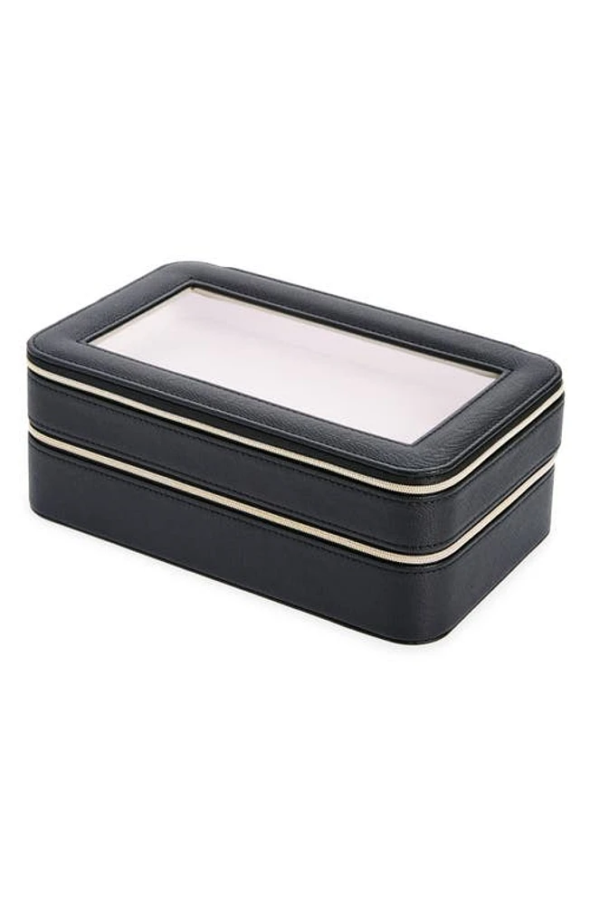 Nordstrom Jewelry & Beauty Travel Box in Black Saffiano at Nordstrom