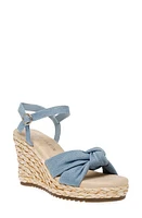 Anne Klein Wintour Espadrille Wedge Sandal Denim Fabric at Nordstrom,