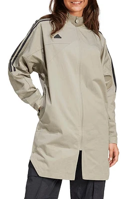 adidas Tiro Cotton Zip-Up Jacket Silver Pebble/Black at Nordstrom,