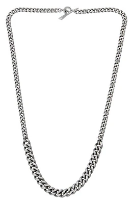 AllSaints Mixed Curb Chain Necklace in Warm Silver at Nordstrom