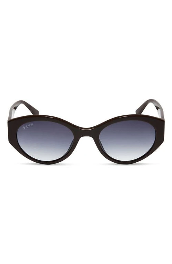 DIFF Linnea 55mm Oval Sunglasses in Truffle/Grey Gradient at Nordstrom