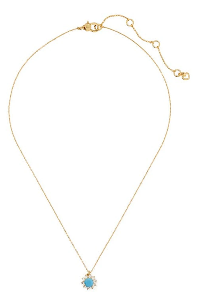 Kate Spade New York halo pendant necklace in Turquoise at Nordstrom