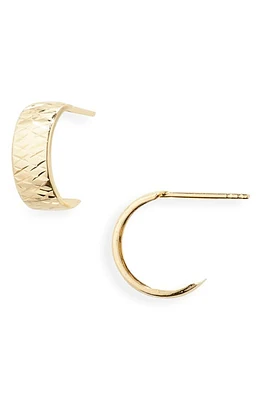 Bony Levy 14K Gold Chunky Diamond Cut Hoop Earrings in 14K Yellow Gold at Nordstrom