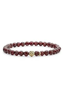 LAGOS Caviar Icon Semiprecious Stone Bracelet in Garnet/Gold at Nordstrom