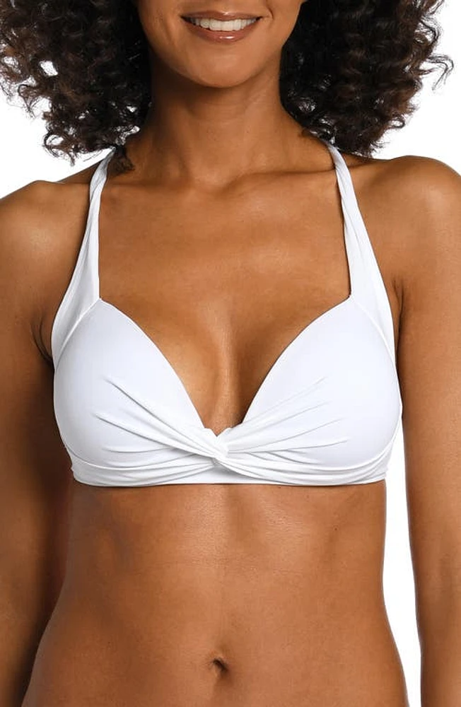 La Blanca Keyhole Banded Bikini Top White at Nordstrom,