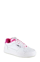 ZIGI Rutila Faux Fur Lined Platform Sneaker White Fuchsia at Nordstrom,