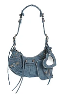 Balenciaga Extra Small Cagole Denim Shoulder Bag in Blue at Nordstrom