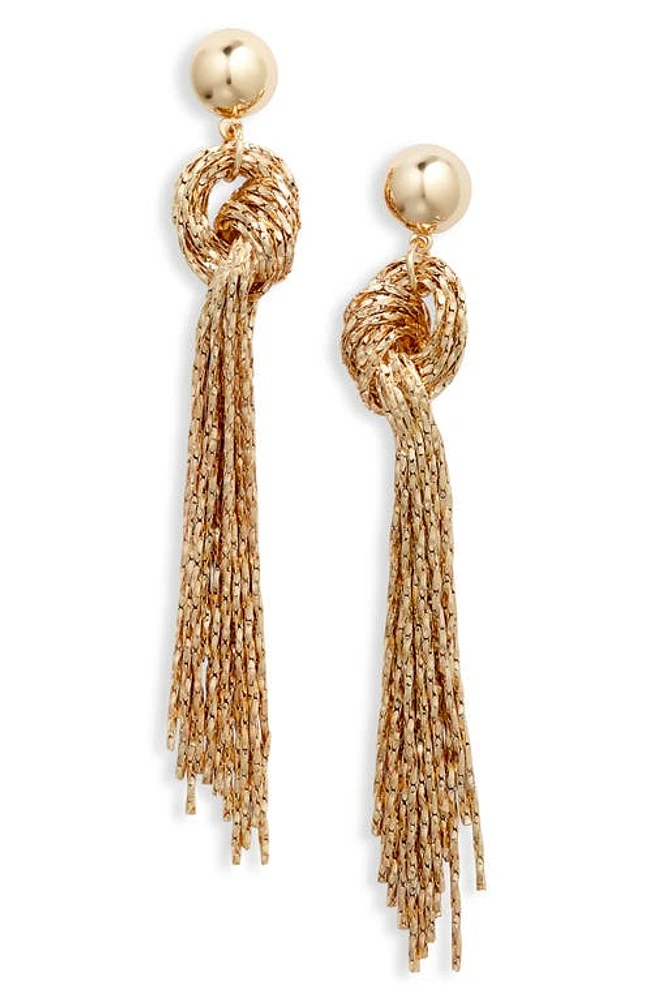 Nordstrom Knotted Fringe Earrings in Gold at Nordstrom