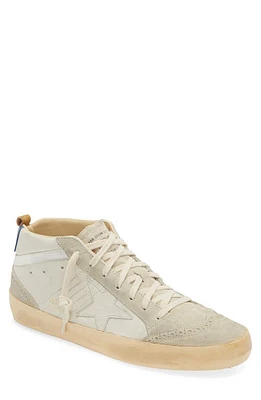 Golden Goose Mid Star Sneaker Optic White/Ivory/Ocean Blue at Nordstrom,