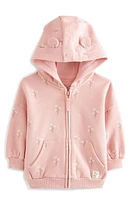 NEXT Kids' Floral Zip-Up Hoodie in Pink at Nordstrom, Size 5-6Y