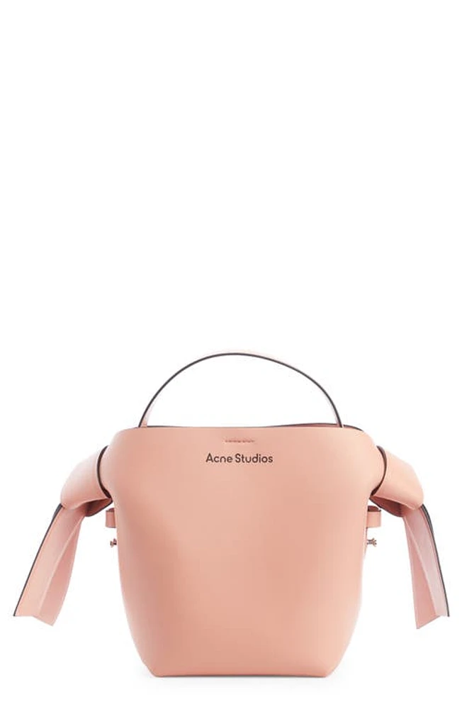 Acne Studios Mini Musubi Leather Top Handle Bag in Salmon Pink at Nordstrom