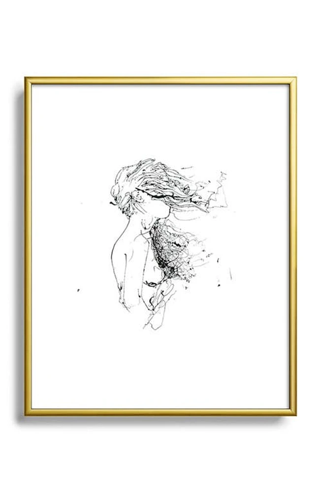 Deny Designs Val Framed Art Print in Golden Tones at Nordstrom